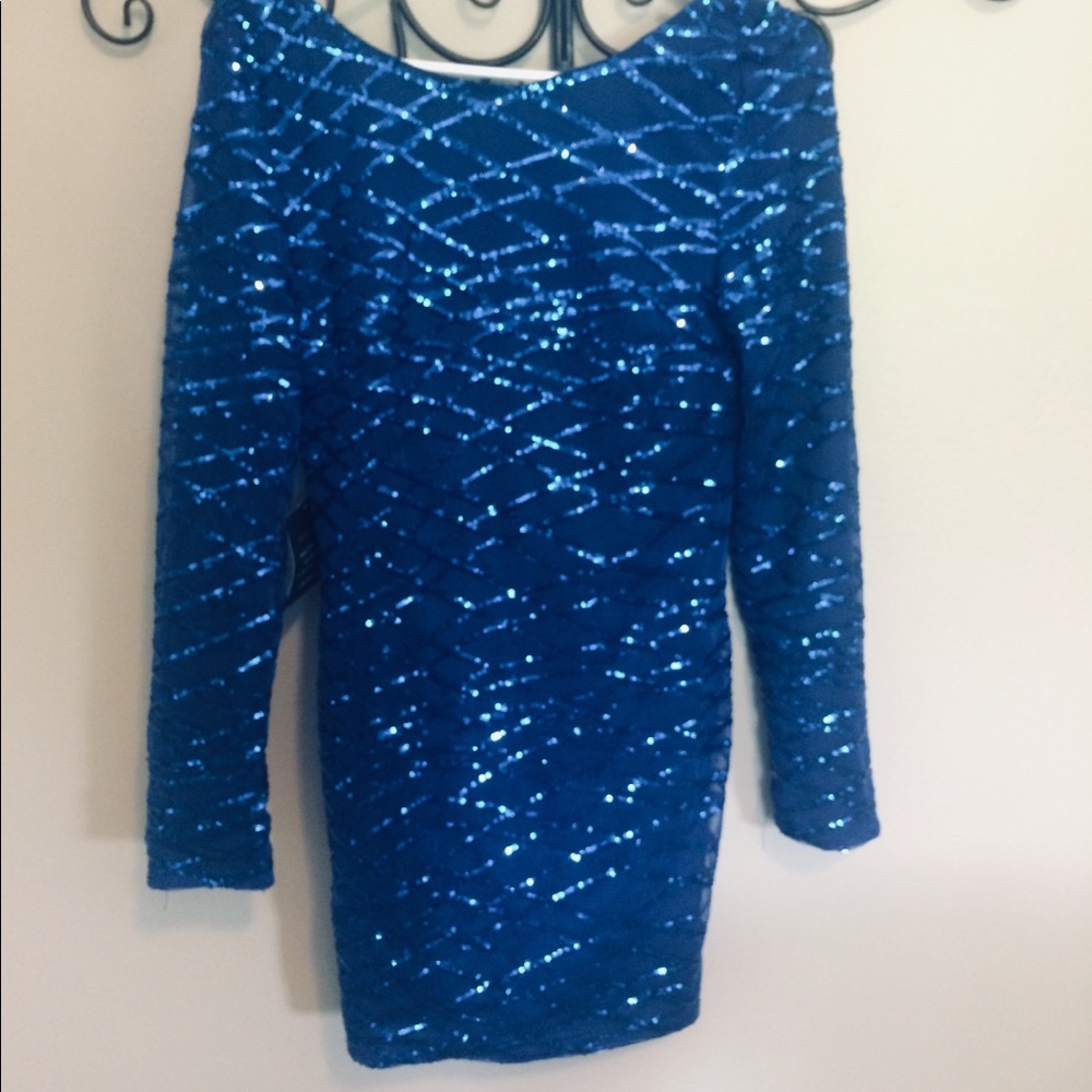 Charlotte Russe Blue Sequined Dress